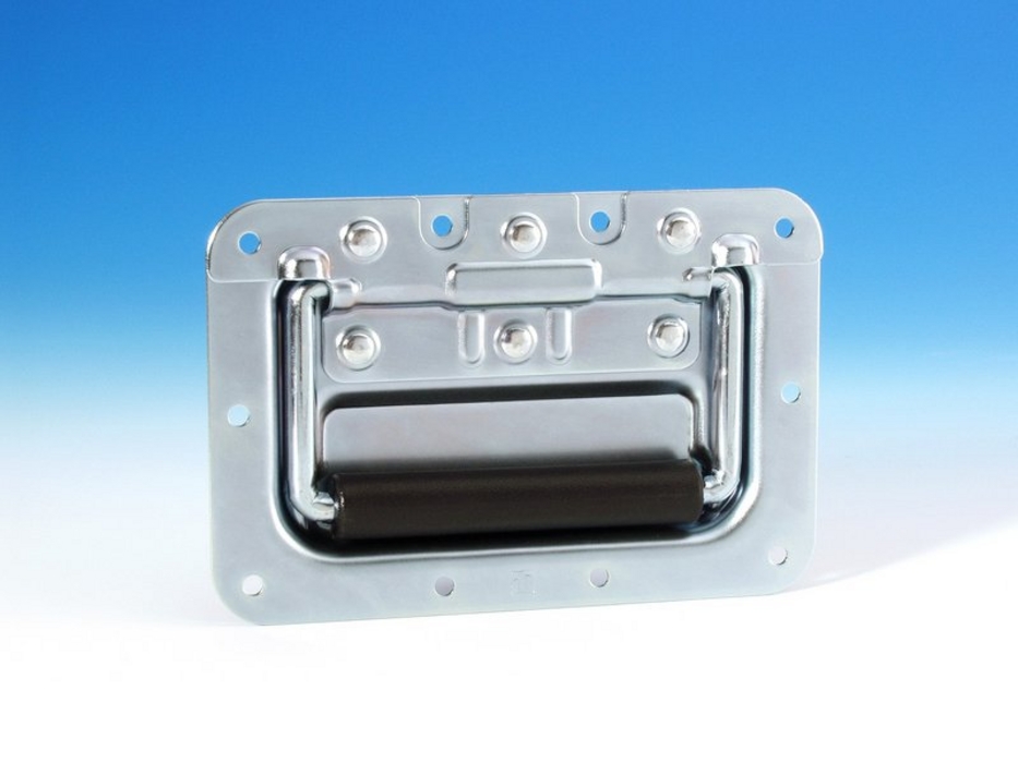 Adam Hall 34083 - flight case handle / ear galvanized, spring-loaded, 160x107x13 mm