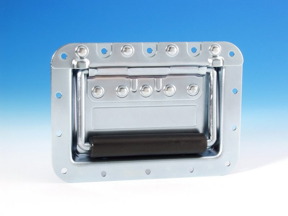 Adam Hall 34085 - flight case handle / ear galvanized, spring-loaded,178x127x14 mm