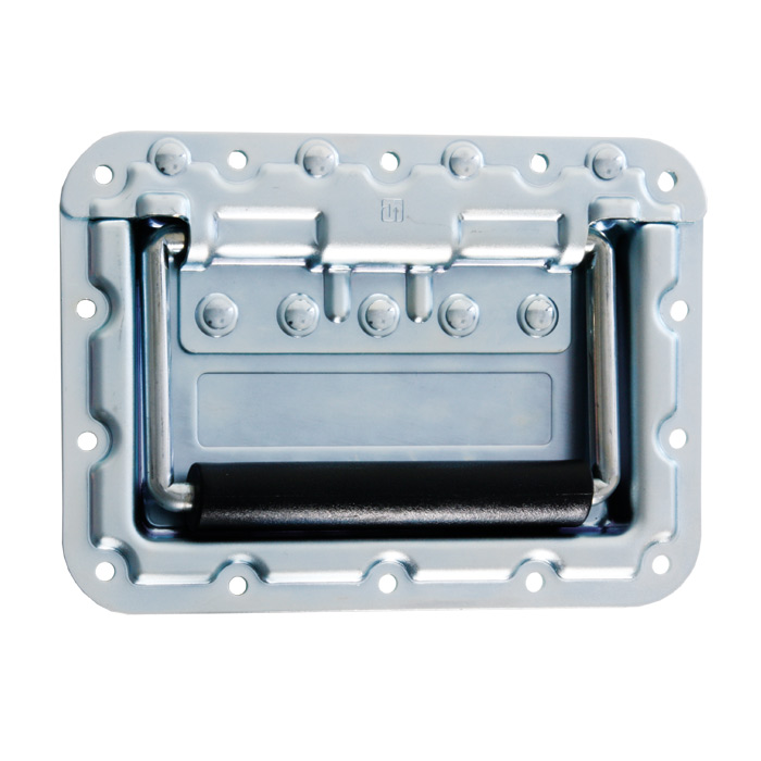 Adam Hall 34087 - flight case handle / ear galvanized, spring-loaded,178x127x9,5 mm