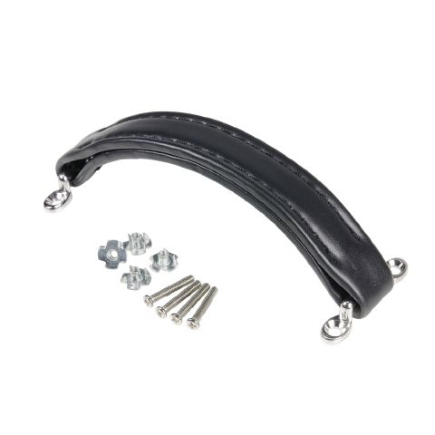 Adam Hall 3414 BLK - case handle black synthetic leather, nickel-plated szerelékekkel, 195x29x18 mm