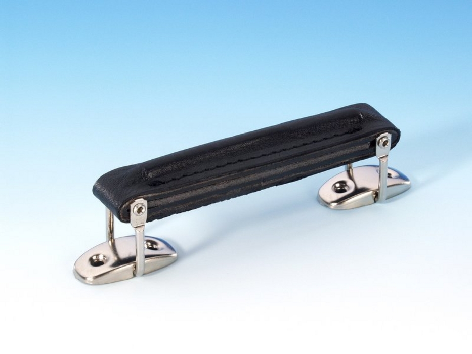 Adam Hall 3416 - case handle black leather, nickel-plated szerelékekkel, 150x45x32 mm