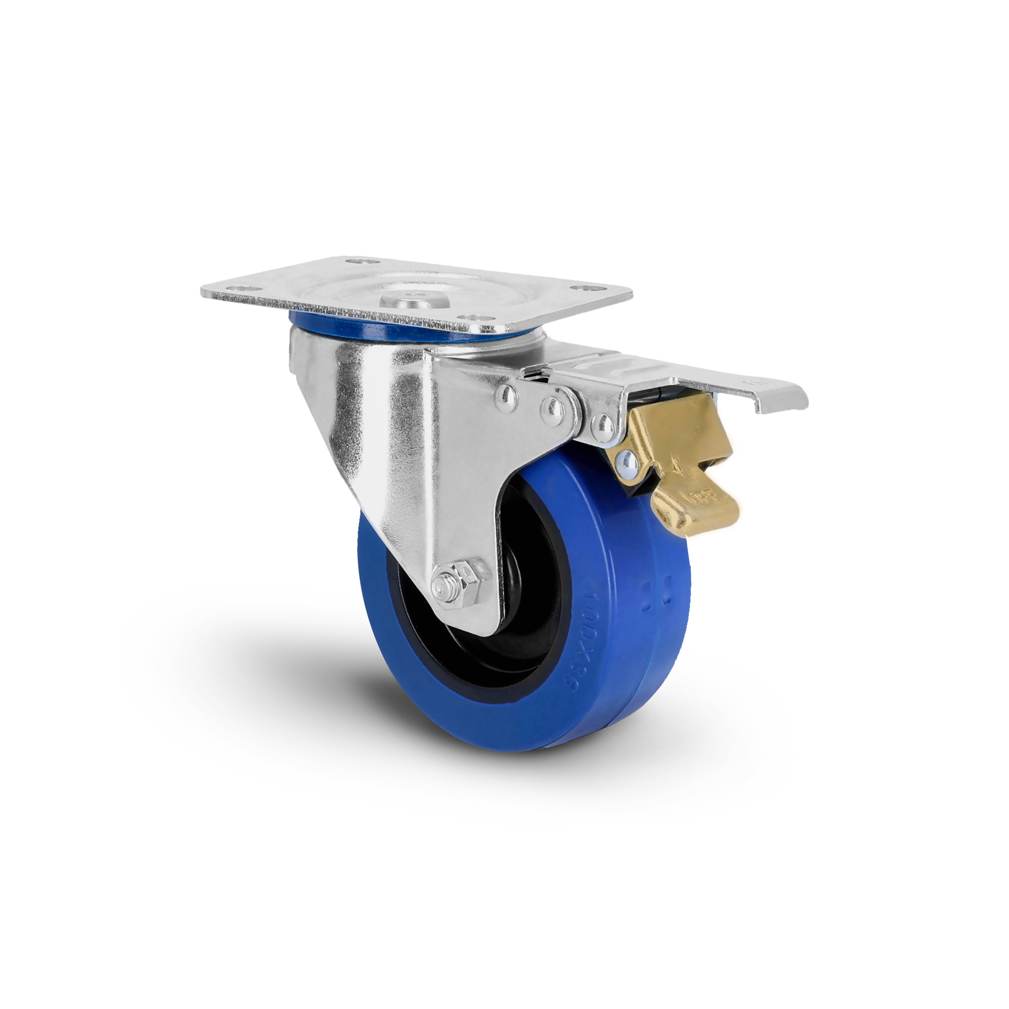 Adam Hall 372101 - lockable castor A/B fékkel, blue, diameter 100 mm, 450 kg/4 castor