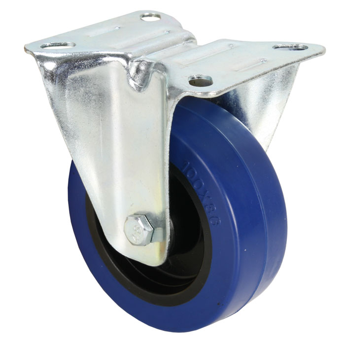 Adam Hall 372141 - fix castor blue, diameter 100 mm, 450 kg/4 castor
