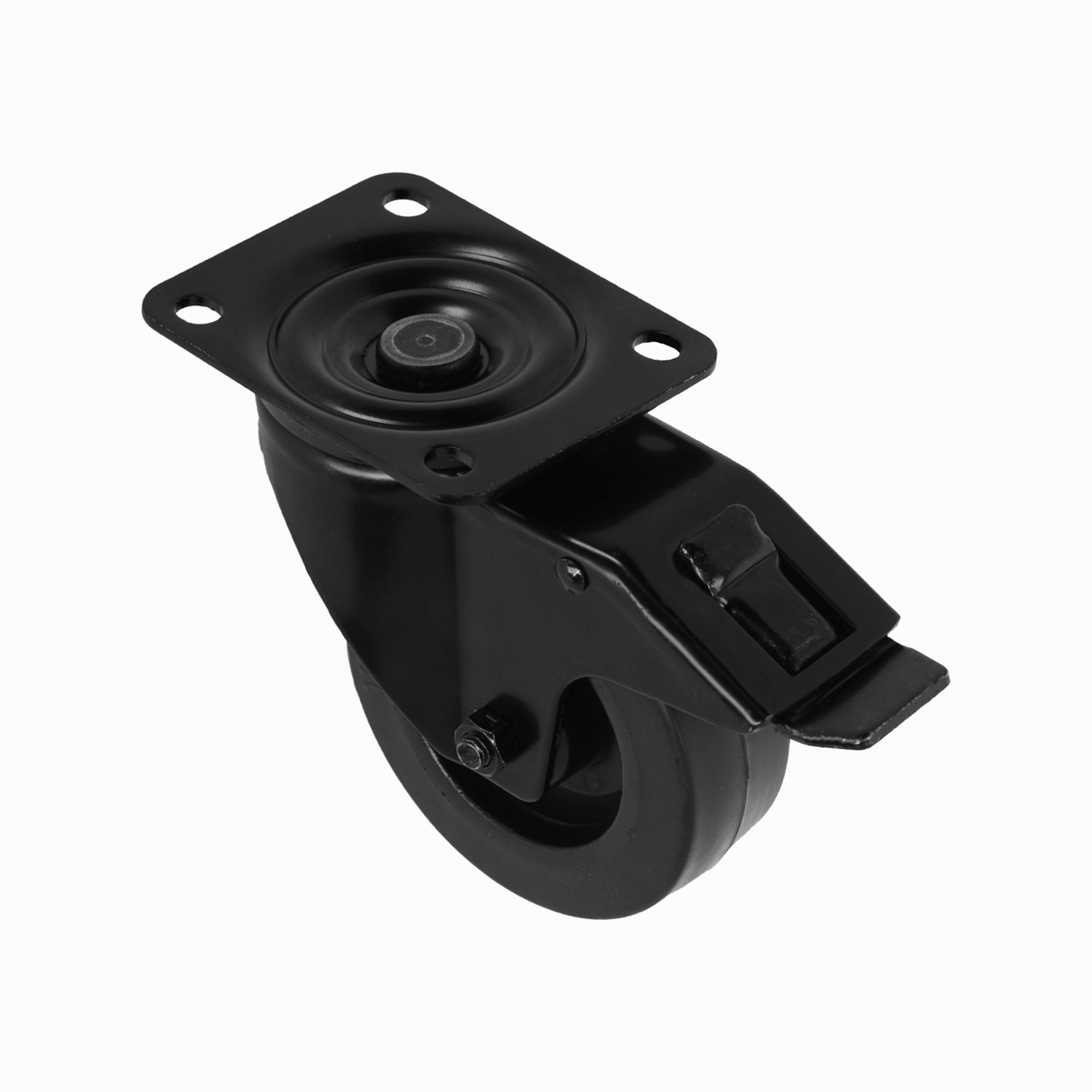 Adam Hall 372191 BLK - lockable castor, black, diameter 100 mm, 450 kg/4 castor
