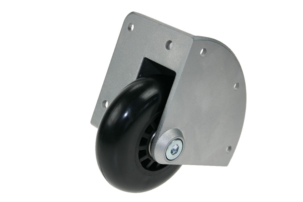 Adam Hall 37450 S - castor, sarokba recessed / flush-mount, diameter 75 mm, 110 kg/2 castor, grey