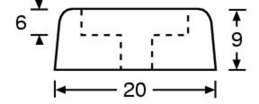 Adam Hall 4903 - gumiláb 20 x 9mm/3,3 mm - 2. kép