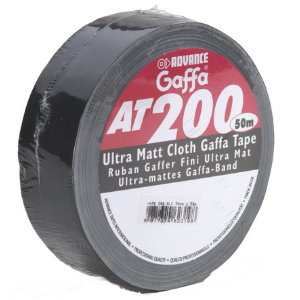 Adam Hall 5805 BLK - Gaffa ragasztószalag AT-200 fekete, 50 mm x 50 m