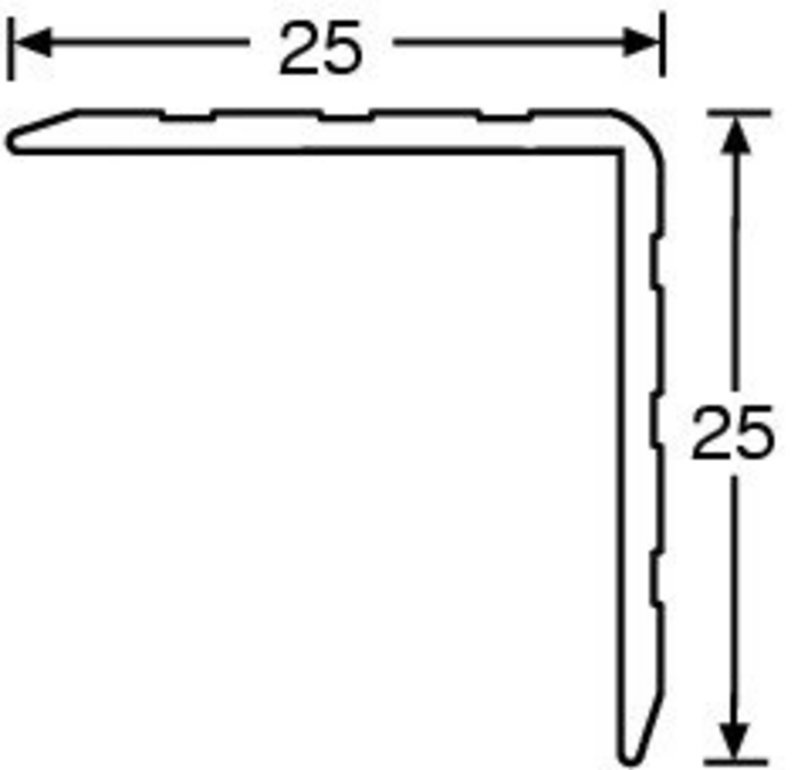 Adam Hall 6115 - élvédő szimpla L 25x25x1,5mm - 2. kép