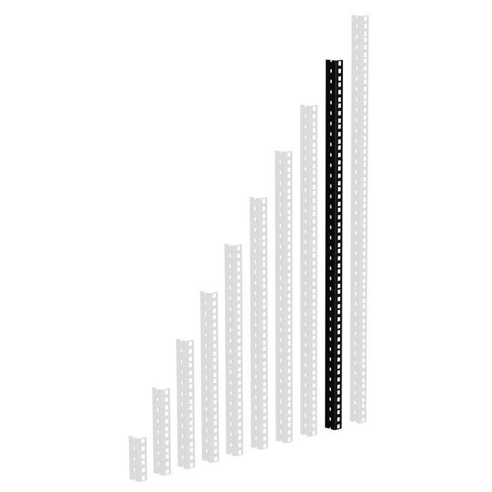 Adam Hall 61535 B 18 - rack rail, 18U szimpla, cage, 1/2U density, steel