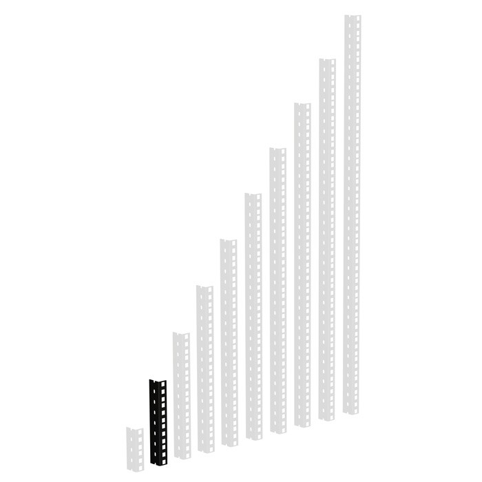 Adam Hall 61535 B 4 - rack sín, 4U szimpla, kalitkás, 1/2U sűrűségű, acél