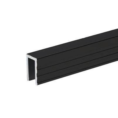 Adam Hall 6200 BLK - U profil 7 mm vastag plate szegéséhez, black, 7x15x1,5 mm