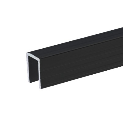 Adam Hall 6240 BLK - U profil 9,5 mm plate szegéséhez, black, 9,5x26x1,5 mm