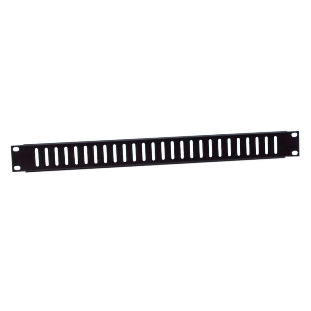 Adam Hall 87221 V - 19" vented vas front panel, 1 U, függőlegesen réselt, black