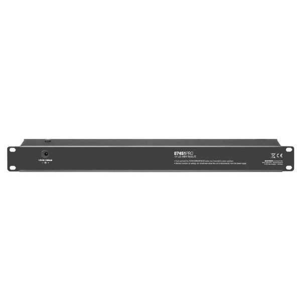 Adam Hall 87451 PRO - rack világítás LED-es, fehér fénnyel, 19”/1U méretű fekete ház
