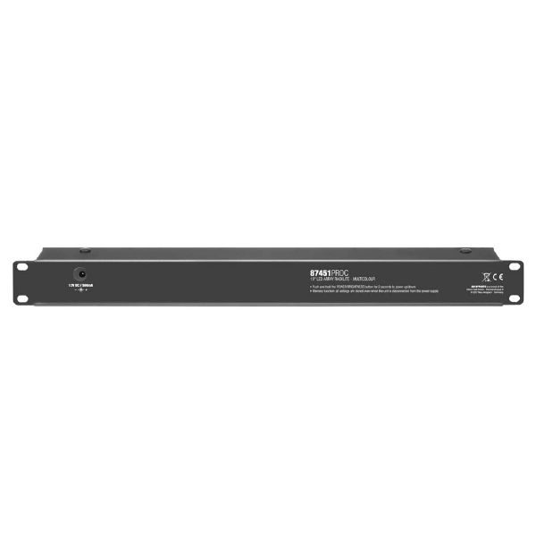 Adam Hall 87451 PRO C - rack világítás LED-es, 5 féle színű fénnyel, 19”/1U méretű fekete ház