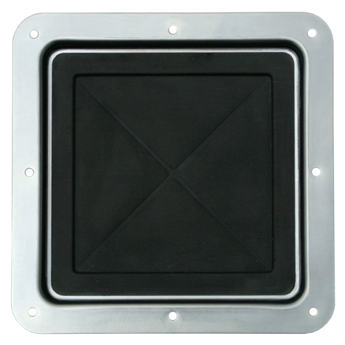 Adam Hall 87971 - kábelátvezető panel galvanized, 162x162 mm, középen black gumilappal