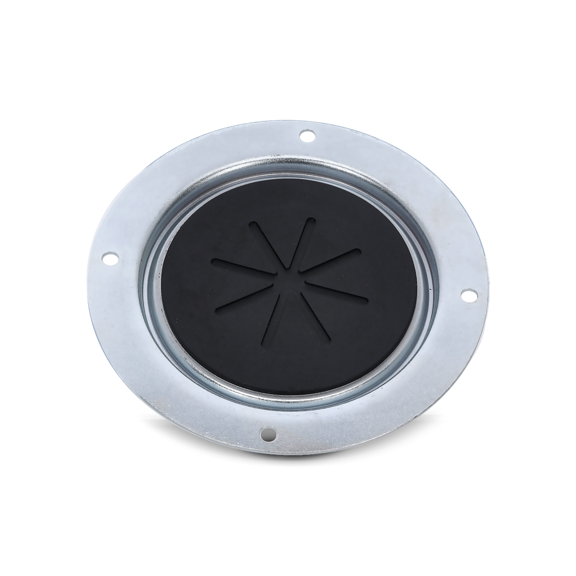 Adam Hall 87973 - kábelátvezető round panel (diameter 125 mm), galvanized, középen black gumilappal