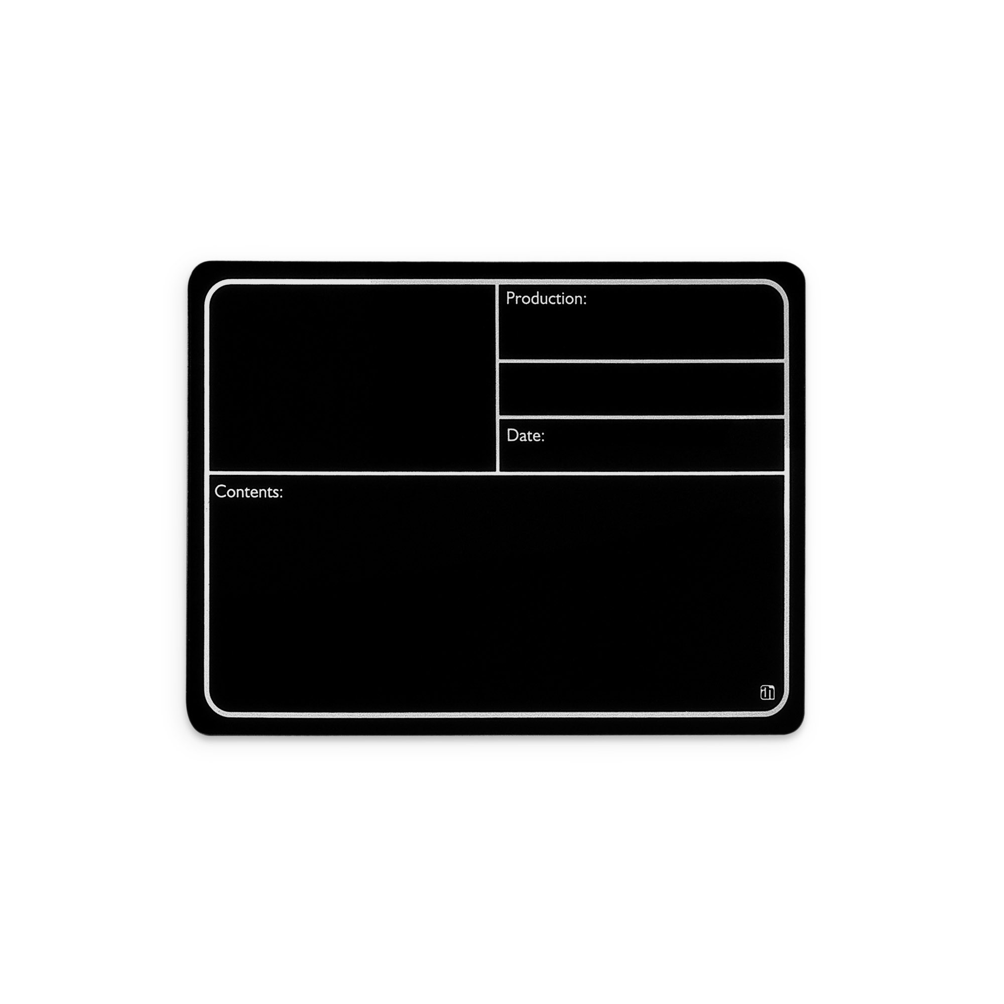Adam Hall 88001 M BLACK - produkciós felirati plate / board újra írható, magnetic back panel, 177x127 mm , black