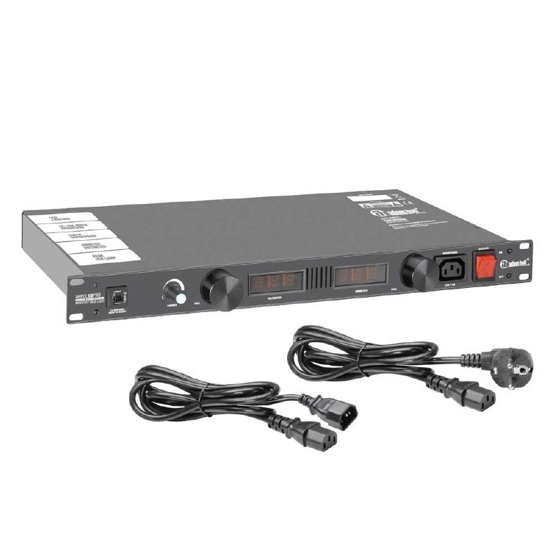 Adam Hall PCL 10 PRO - tápfeszültség kondicionáló device built-in rack világítással, voltméterrel and ampermérővel