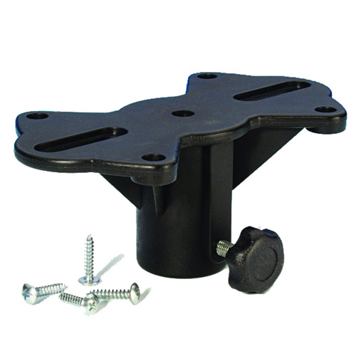 Adam Hall SPS 57 - speaker mount plate black, plastic, 196x80 mm, 36 mm for stand