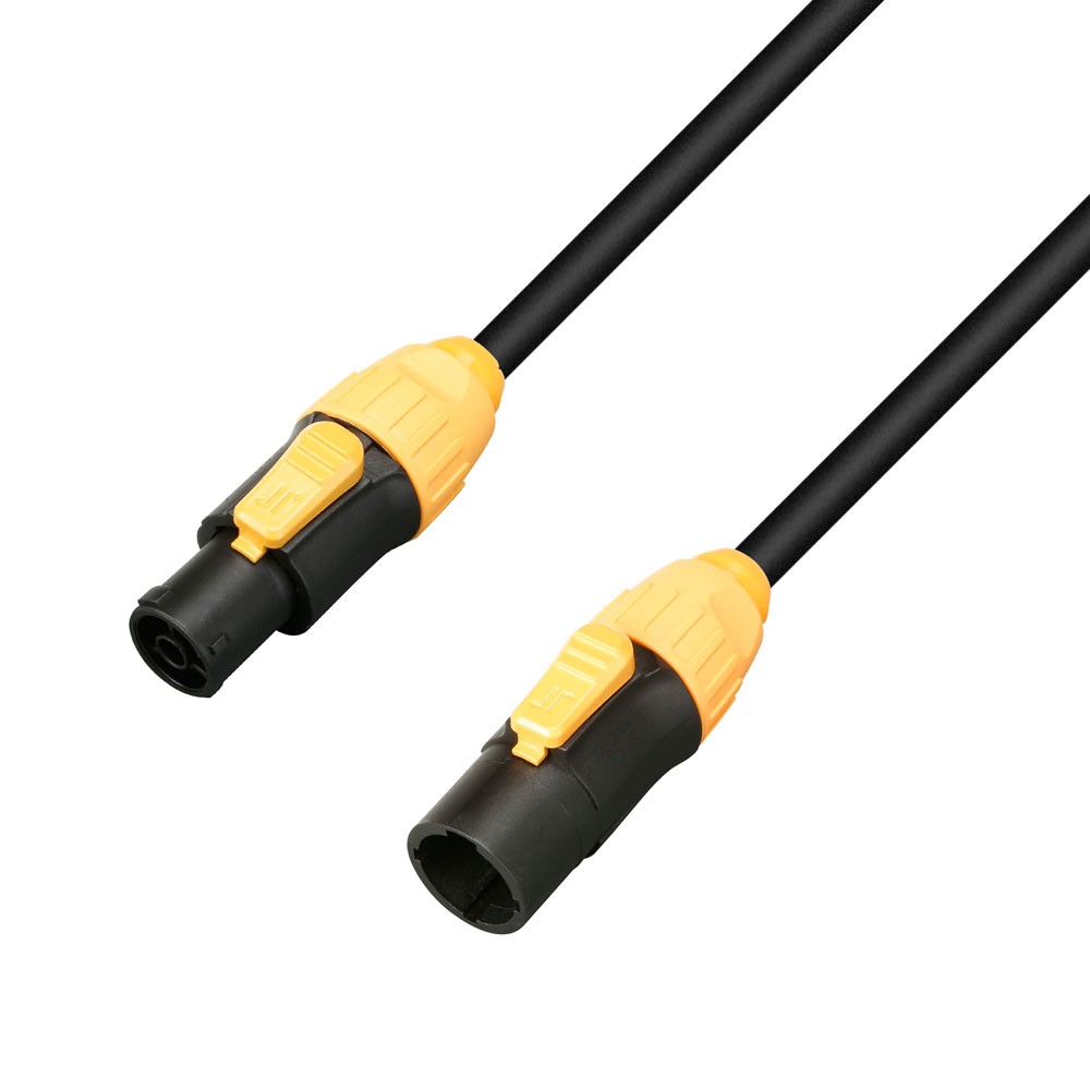 Adam Hall Cables 3 STAR TCON L 0150 - power cable - 3x1,5 mm black rubber cable - K4True1 IP65 male/female, 250 V/16 A - 1,5 m