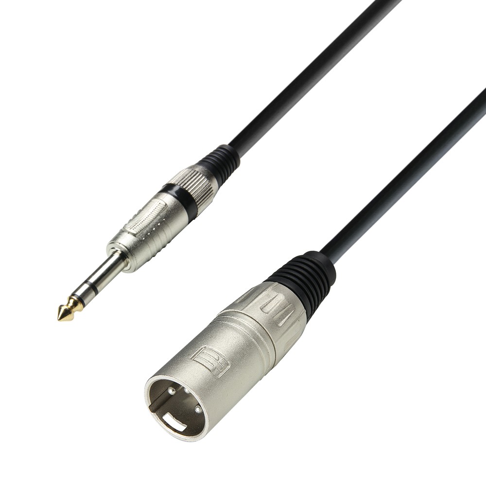 Adam Hall Cables 3 STAR BMV 1000 - balanced signal cable | Adam Hall XLR male x Jack TRS | 10 m