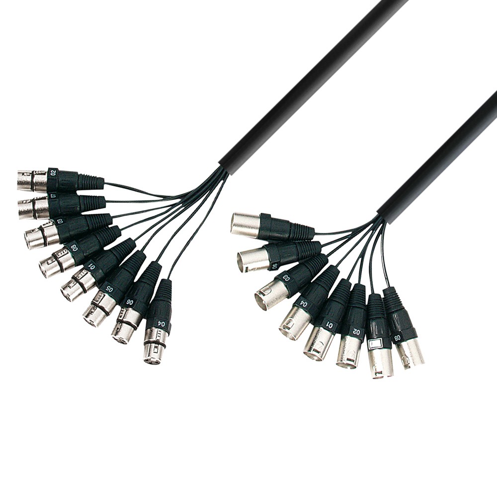 Adam Hall Cables 3 STAR LOOM 8 MF 0500 - Studio Loom cable | Adam Hall 8 XLR female x 8 XLR male | 5 m