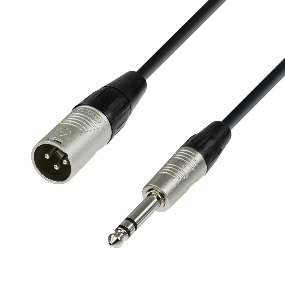 Adam Hall Cables 4 STAR BMV 1000 - balanced signal cable | Rean XLR male x Jack TRS | 10 m