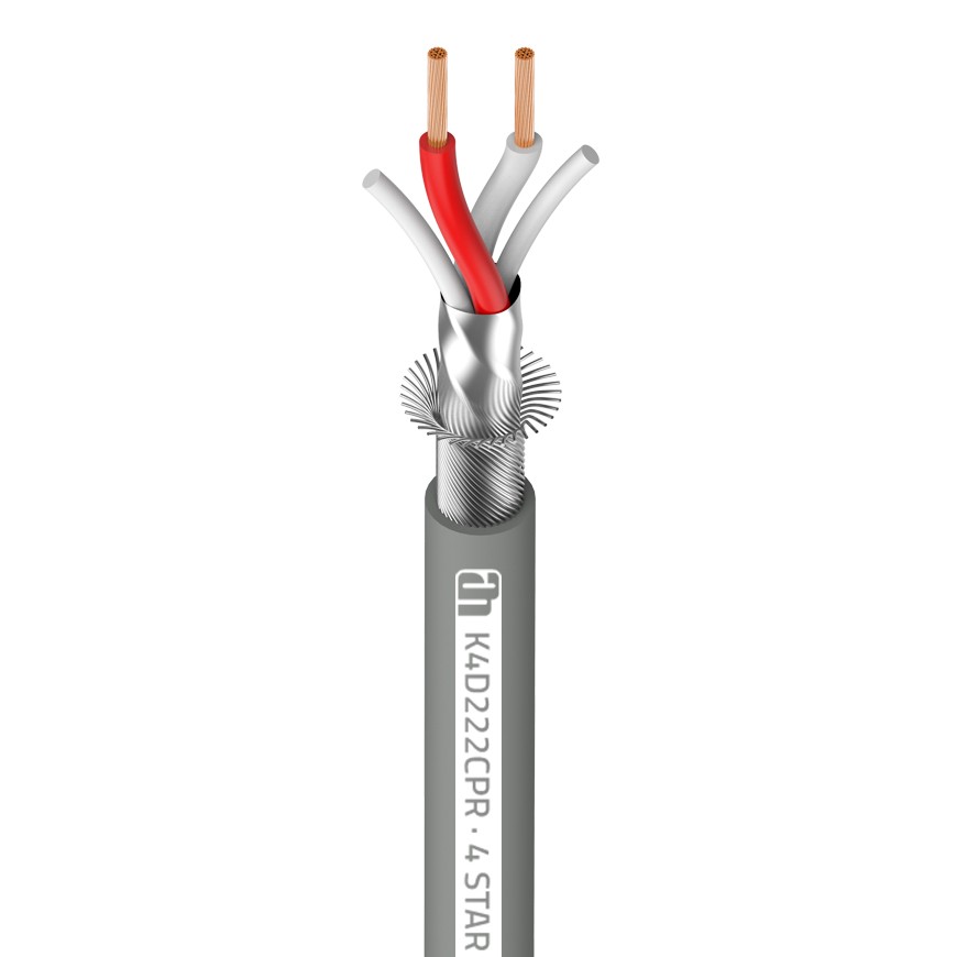 Adam Hall Cables 4 STAR DMX 222 INSTALL CABLE - DMX, AES/EBU kábel | 0,22 mm2 AWG24 | LSZH & FRNC (Class: Eca) | 100 m