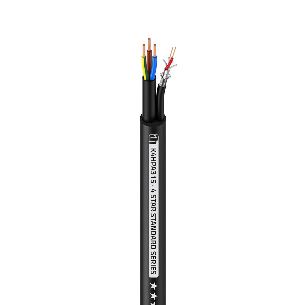 Adam Hall Cables 4 STAR HYBRID POWER AUDIO 315 - hybrid cable | Power & Audio | 3x1,5 mm² & 2x0,22 mm²| 100 m
