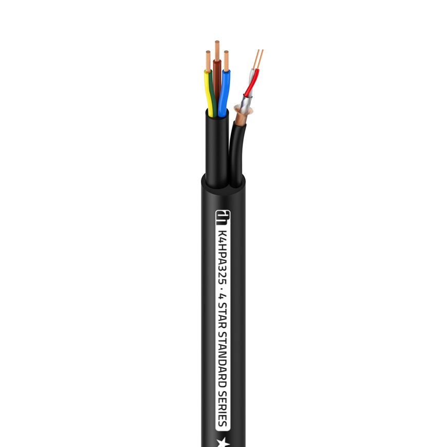 Adam Hall Cables 4 STAR HYBRID POWER AUDIO 325 - hybrid cable | Power & Audio | 3x2,5 mm² & 2x0,22 mm²| 100 m