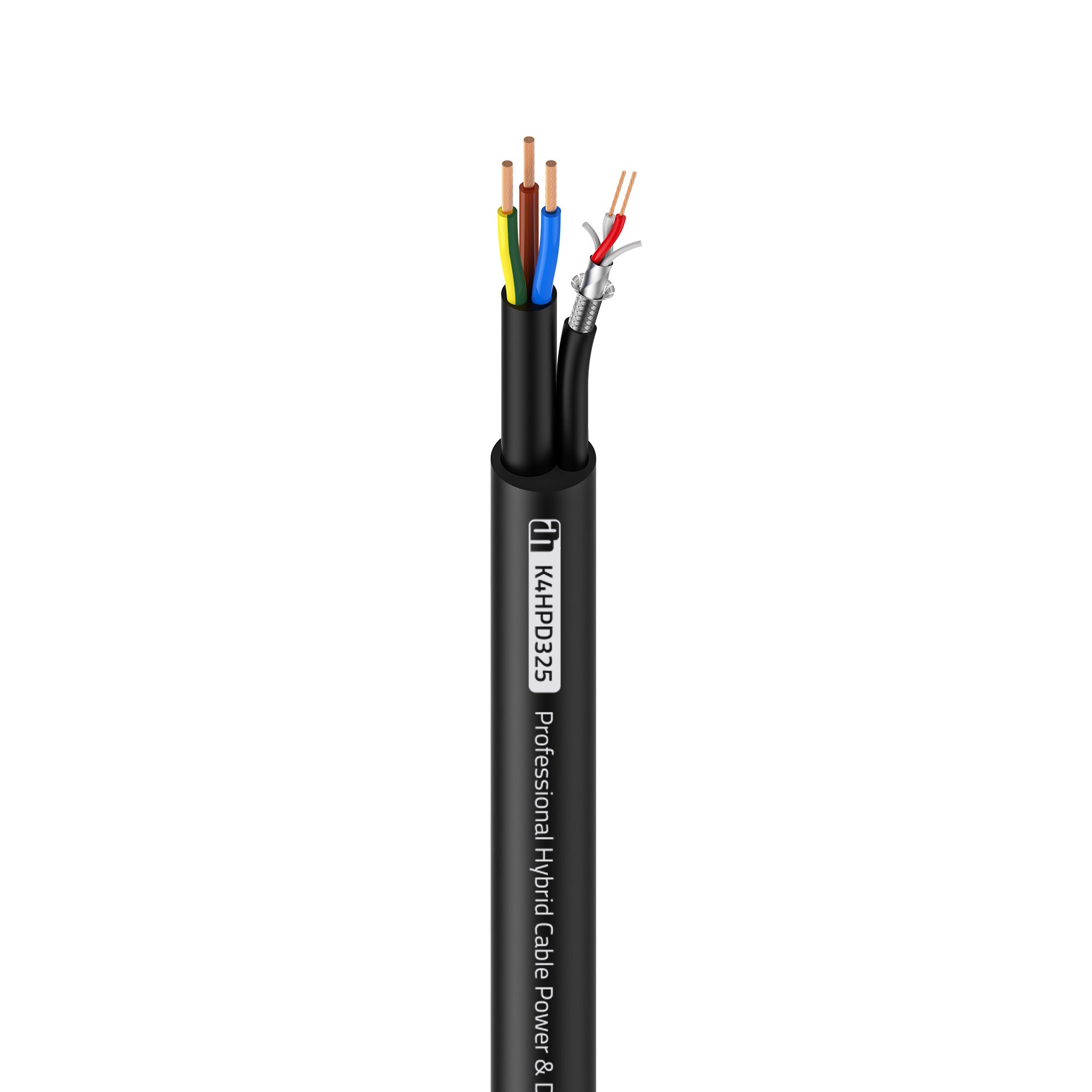 Adam Hall Cables 4 STAR HYBRID POWER DMX 325 - hybrid cable | Power &DMX | 3x2,5 mm² & 2x0,22 mm²| 100 m