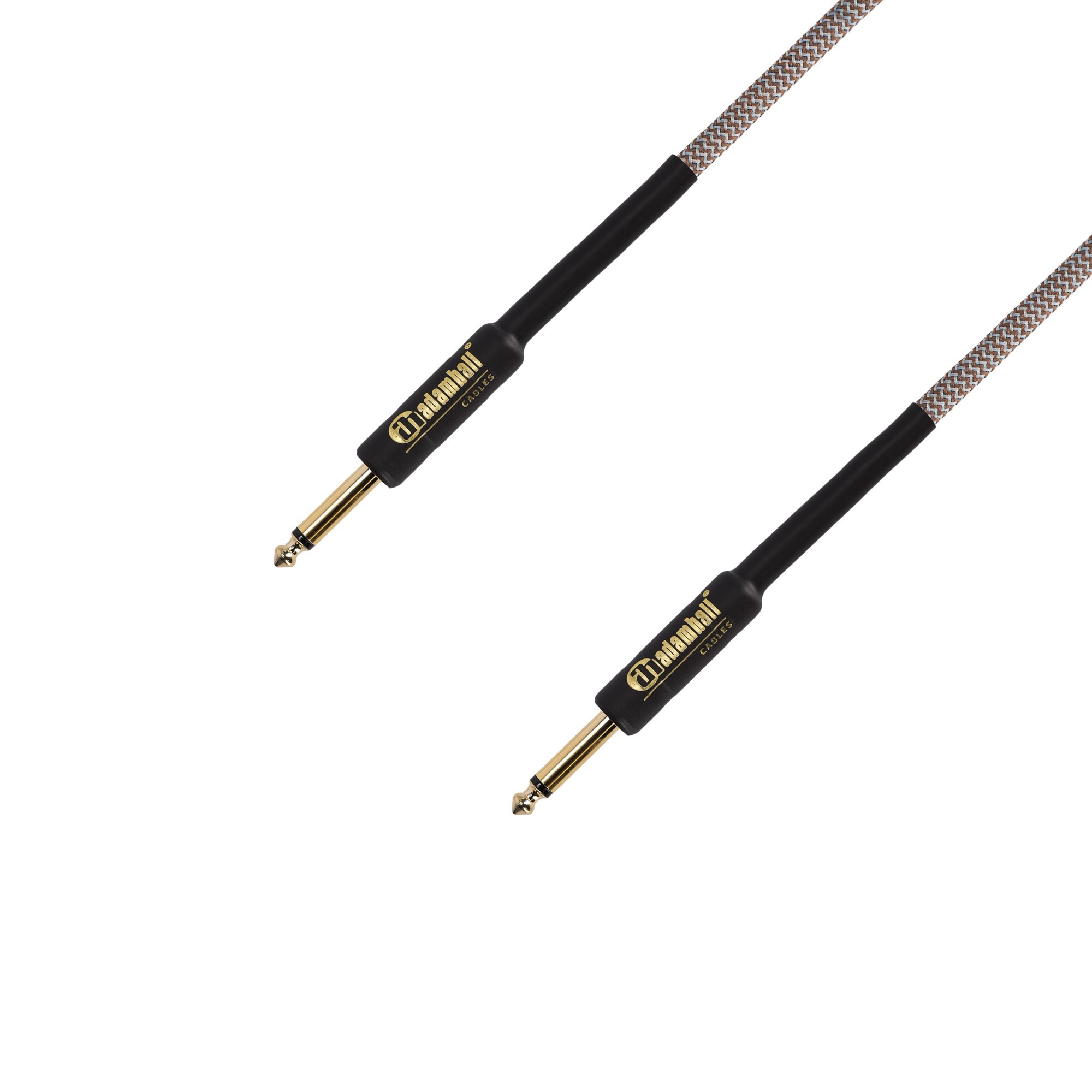 Adam Hall Cables 4 STAR IPP 0600 BRW - guitar - instrument cable | Adam Hall jack with plug, fabric kábelköpennyel | 6 m, brown