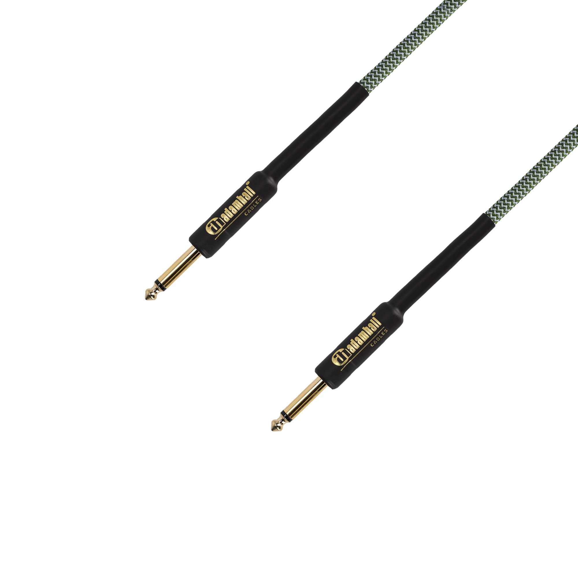 Adam Hall Cables 4 STAR IPP 0600 GRN - guitar - instrument cable | Adam Hall jack with plug, fabric kábelköpennyel | 6 m, green