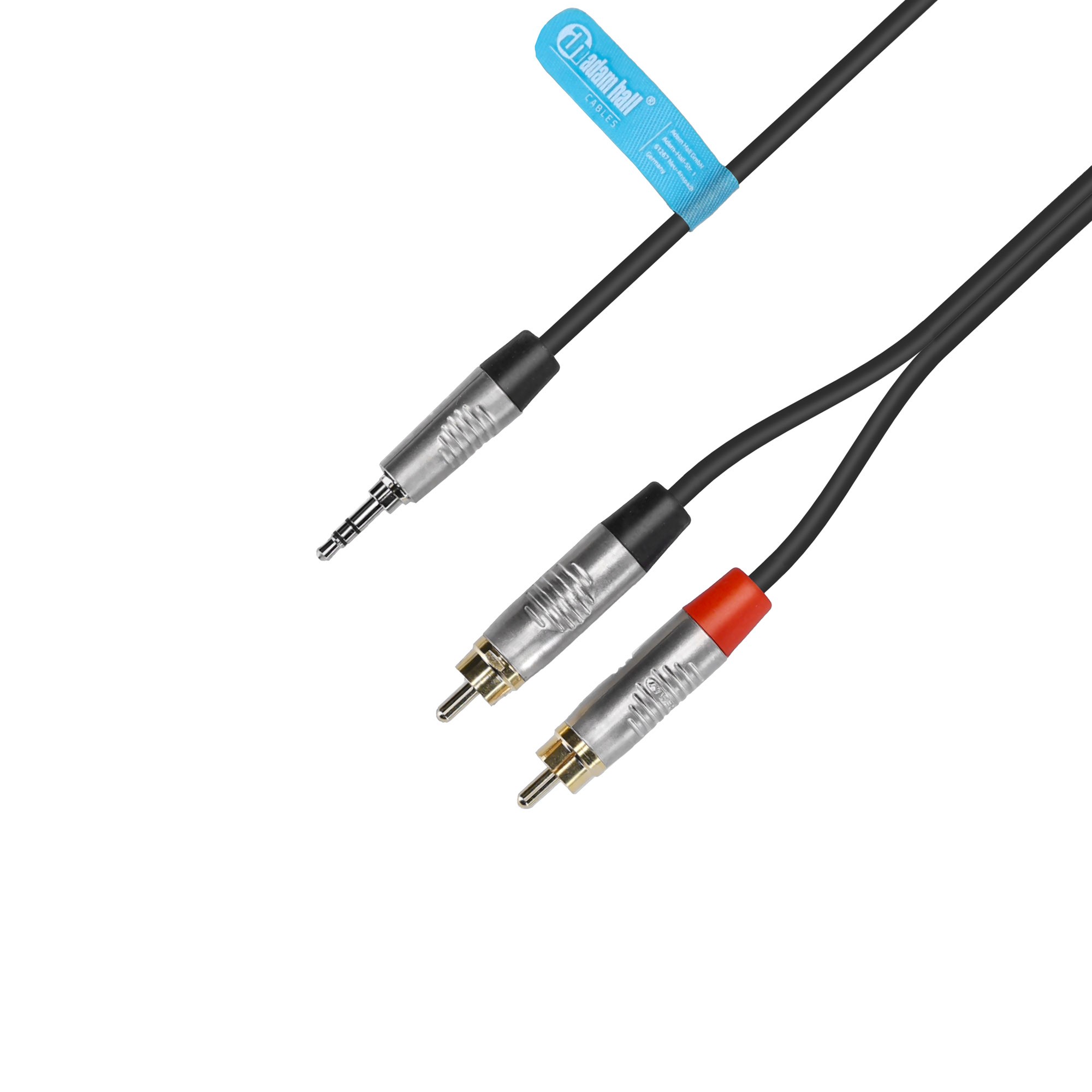 Adam Hall Cables 4 STAR YWCC 0600 - Y cable | Rean 2 RCA x mini jack TRS | 6 m