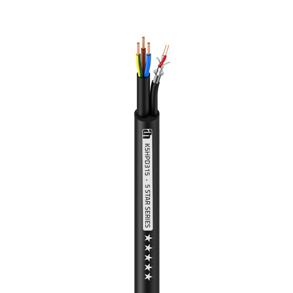 Adam Hall Cables 5 STAR HYBRID POWER DMX 315 - hybrid cable | Power &DMX | 3x1,5 mm² & 2x0,34 mm²| 100 m