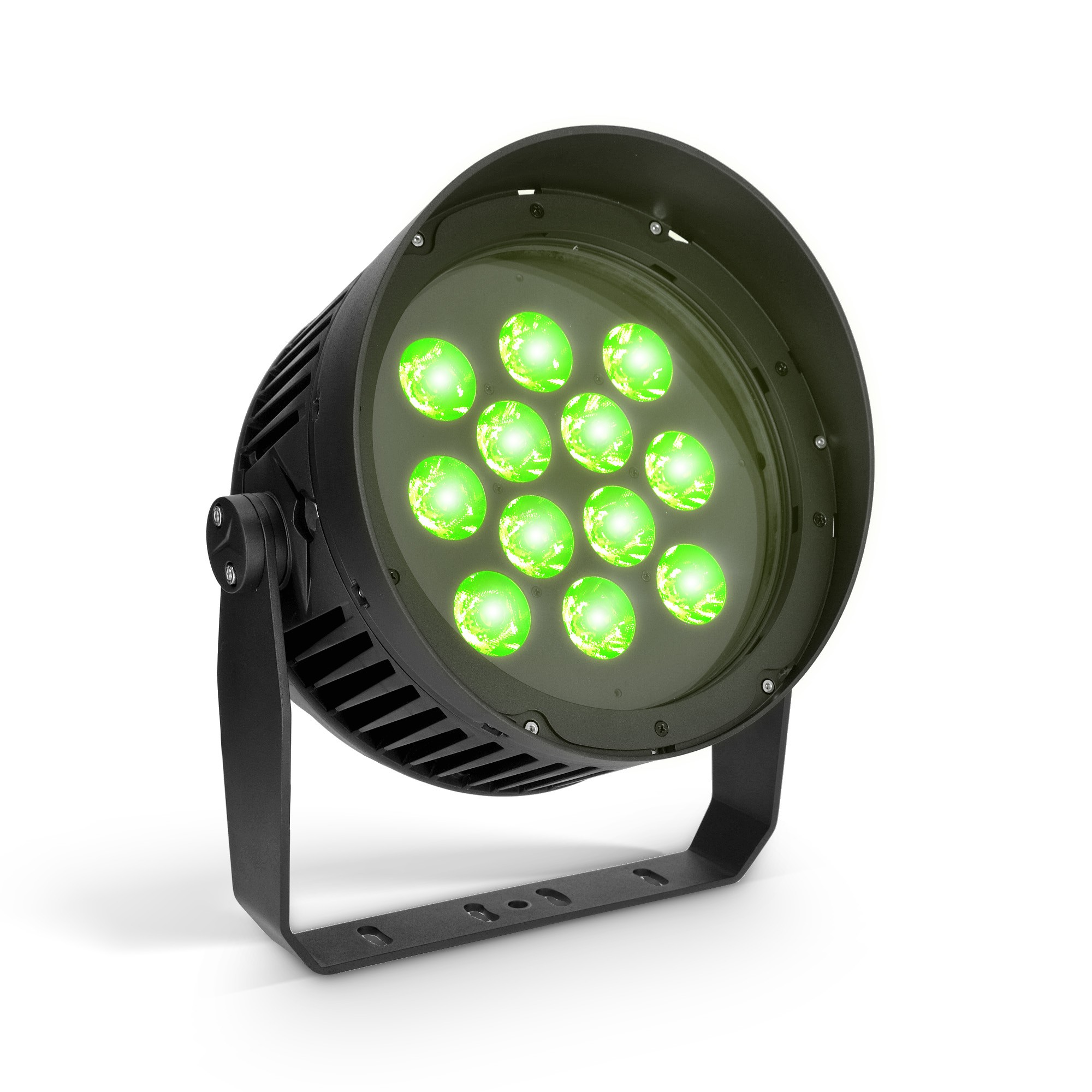 Cameo DURA® SPOT 200 - installation spotlight, 12x20 W RGBW LED, IP67 besorolás, black