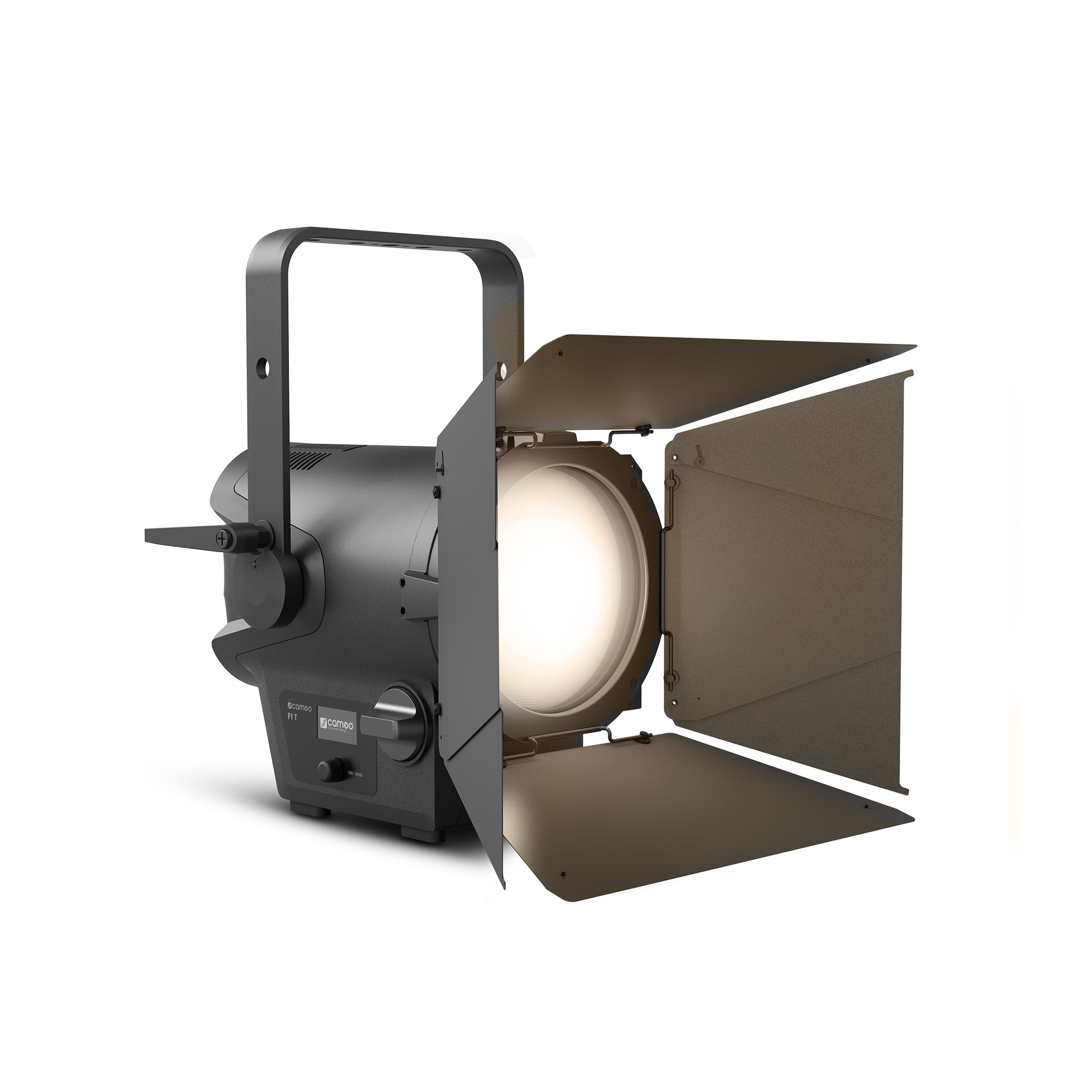 Cameo F1 T - theatre spotlight Fresnel lencsével Tungsten (volfrám) fényű LED, zoom, black housing