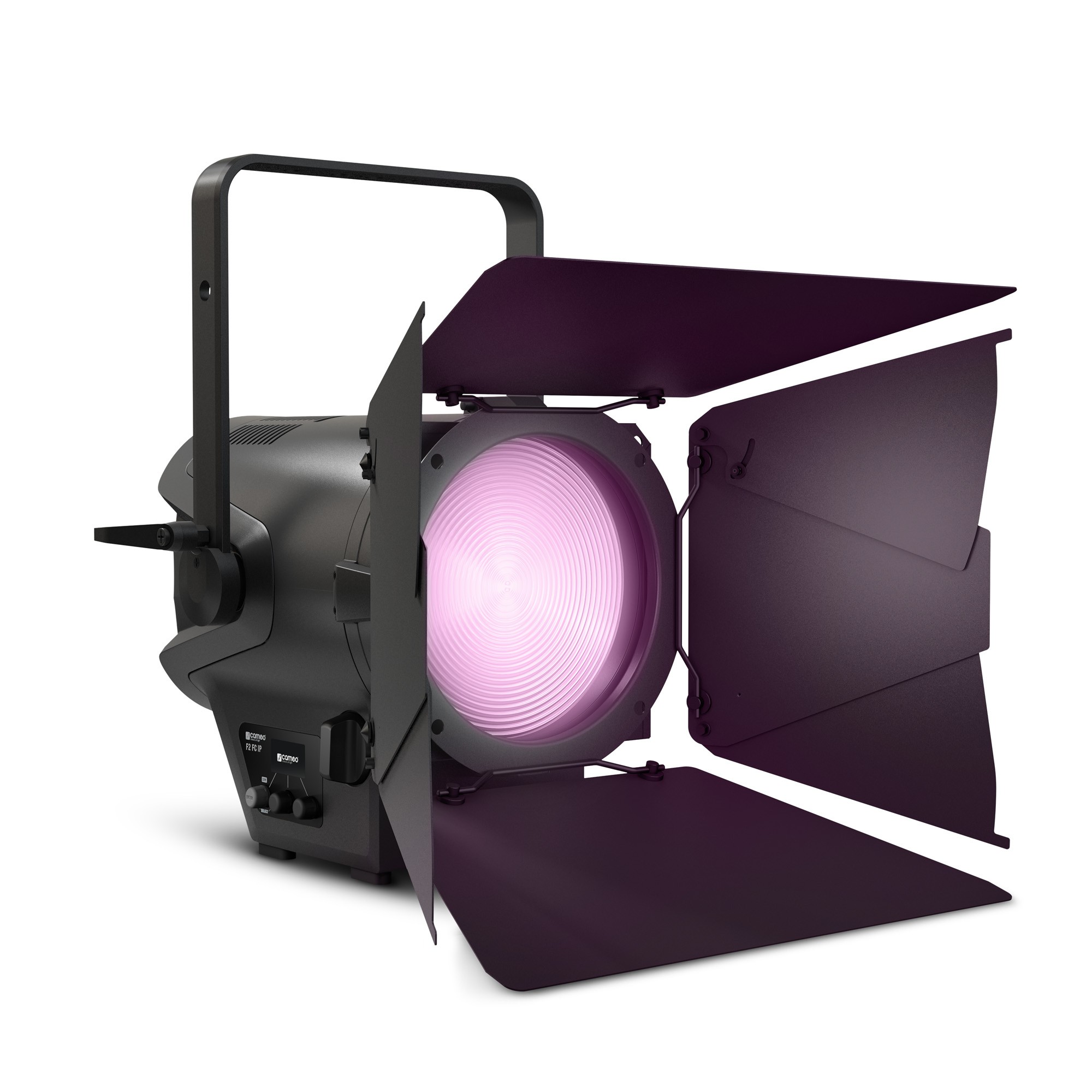 Cameo F2 FC IP - theatre spotlight Fresnel lencsével RGBW LED, szabályozható színhőmérséklet, zoom, black housing, IP65