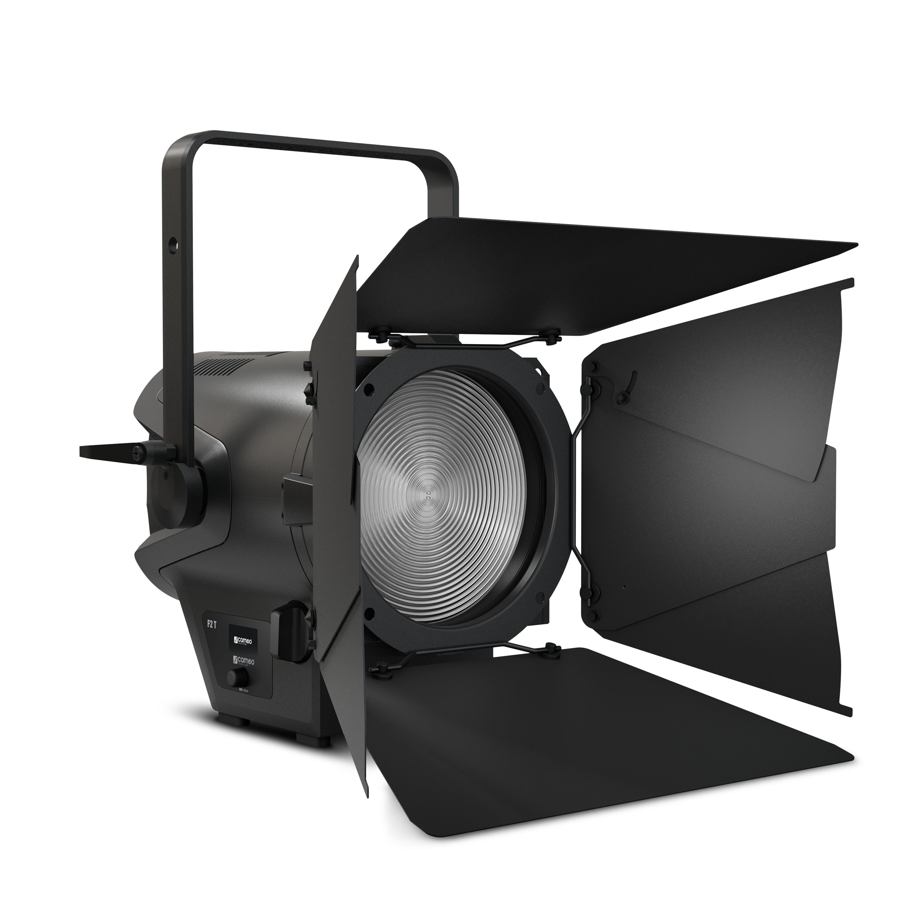 Cameo F2 T - theatre spotlight Fresnel lencsével Tungsten (volfrám) fényű LED, zoom, black housing