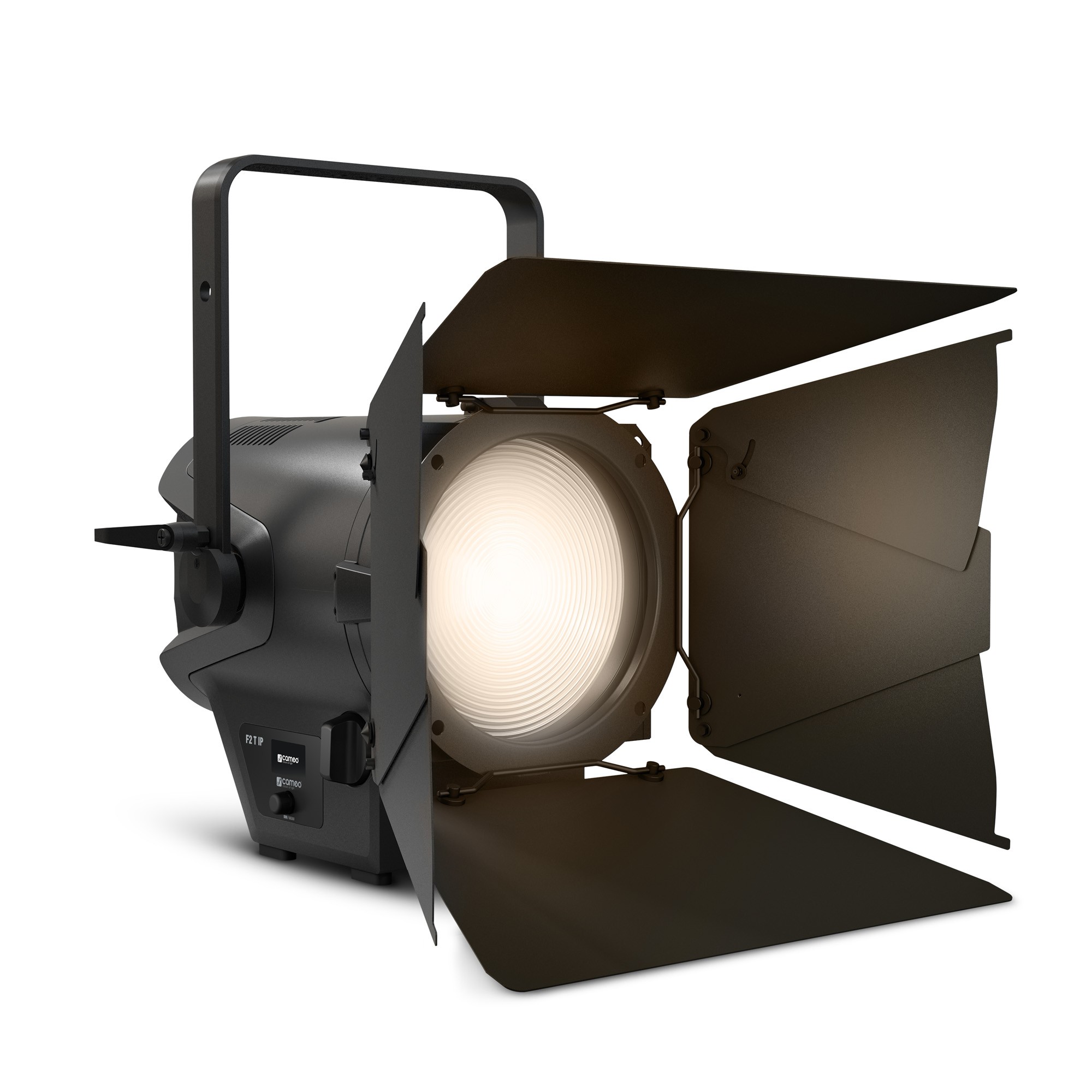Cameo F2 T IP - theatre spotlight Fresnel lencsével Tungsten (volfrám) fényű LED, zoom, black housing, IP65
