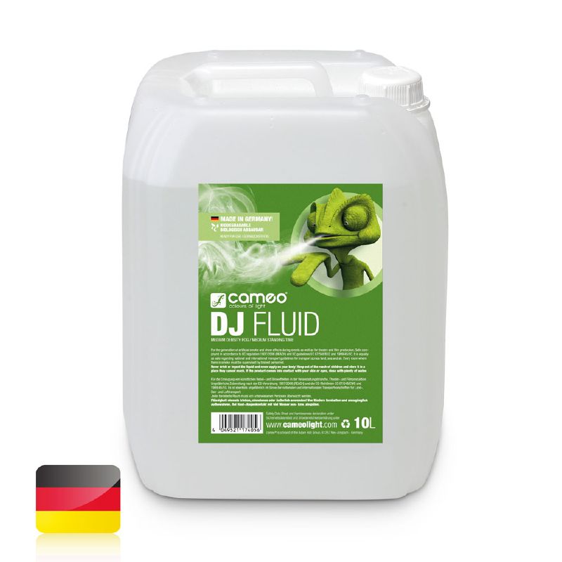 Cameo DJ FLUID 10 L - füstgépekbe for fluid közepesen sűrű füsthöz, medium szétoszlási idővel, 10 liter