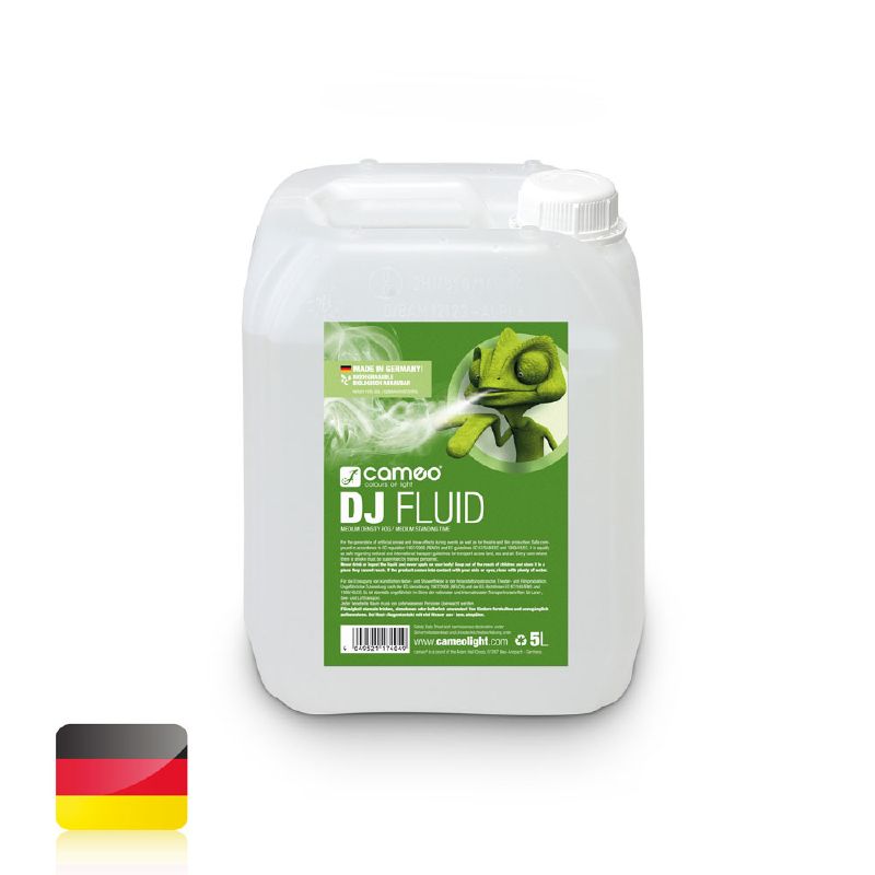 Cameo DJ FLUID 5 L - füstgépekbe for fluid közepesen sűrű füsthöz, medium szétoszlási idővel, 5 liter