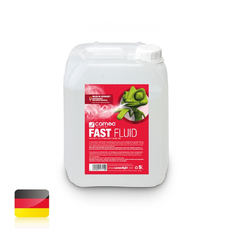 Cameo FAST FLUID 5 L - füstgépekbe for fluid nagyon sűrű füsthöz, nagyon short szétoszlási idővel, 5 liter