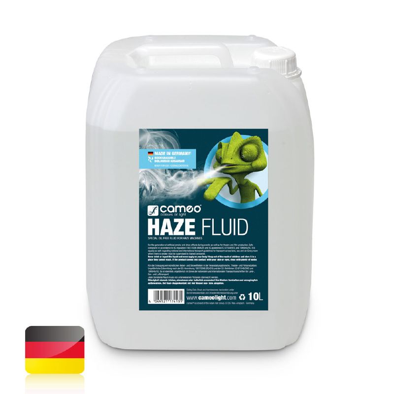 Cameo HAZE FLUID 10 L - ködgépekbe (hazer) for fluid finom ködhöz, long szétoszlási idővel, 10 liter, olajmentes