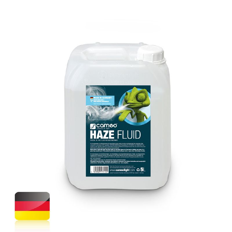 Cameo HAZE FLUID 5 L - ködgépekbe (hazer) for fluid finom ködhöz, long szétoszlási idővel, 5 liter, olajmentes