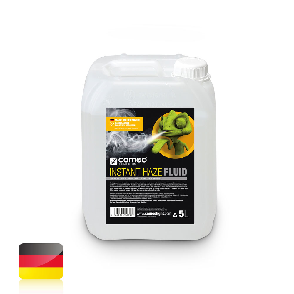 Cameo INSTANT HAZE FLUID 5 L - ködgépekbe (hazer) for fluid finom ködhöz, long szétoszlási idővel, 5 liter, olajmentes