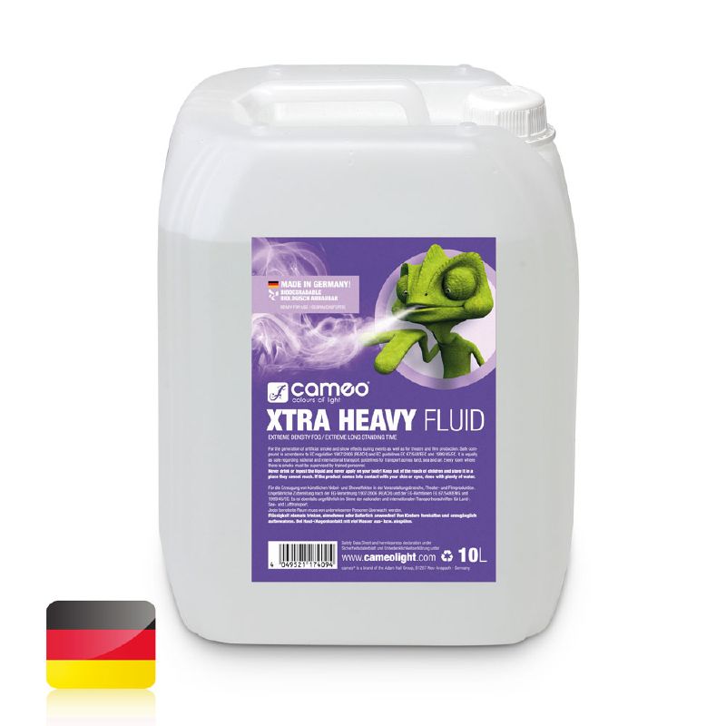 Cameo XTRA HEAVY FLUID 10 L - füstgépekbe for fluid nagyon sűrű füsthöz, extra long szétoszlási idővel, 10 liter