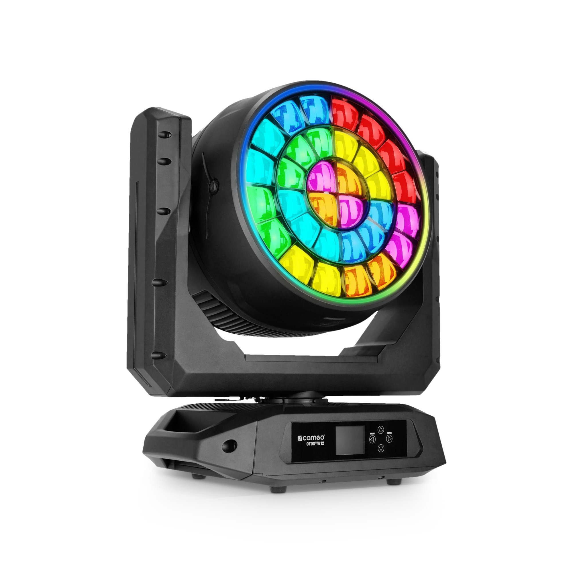 Cameo OTOS® W12 - mozgófejes wash light, 32x50 W RGBL LED, IP65 védettséggel