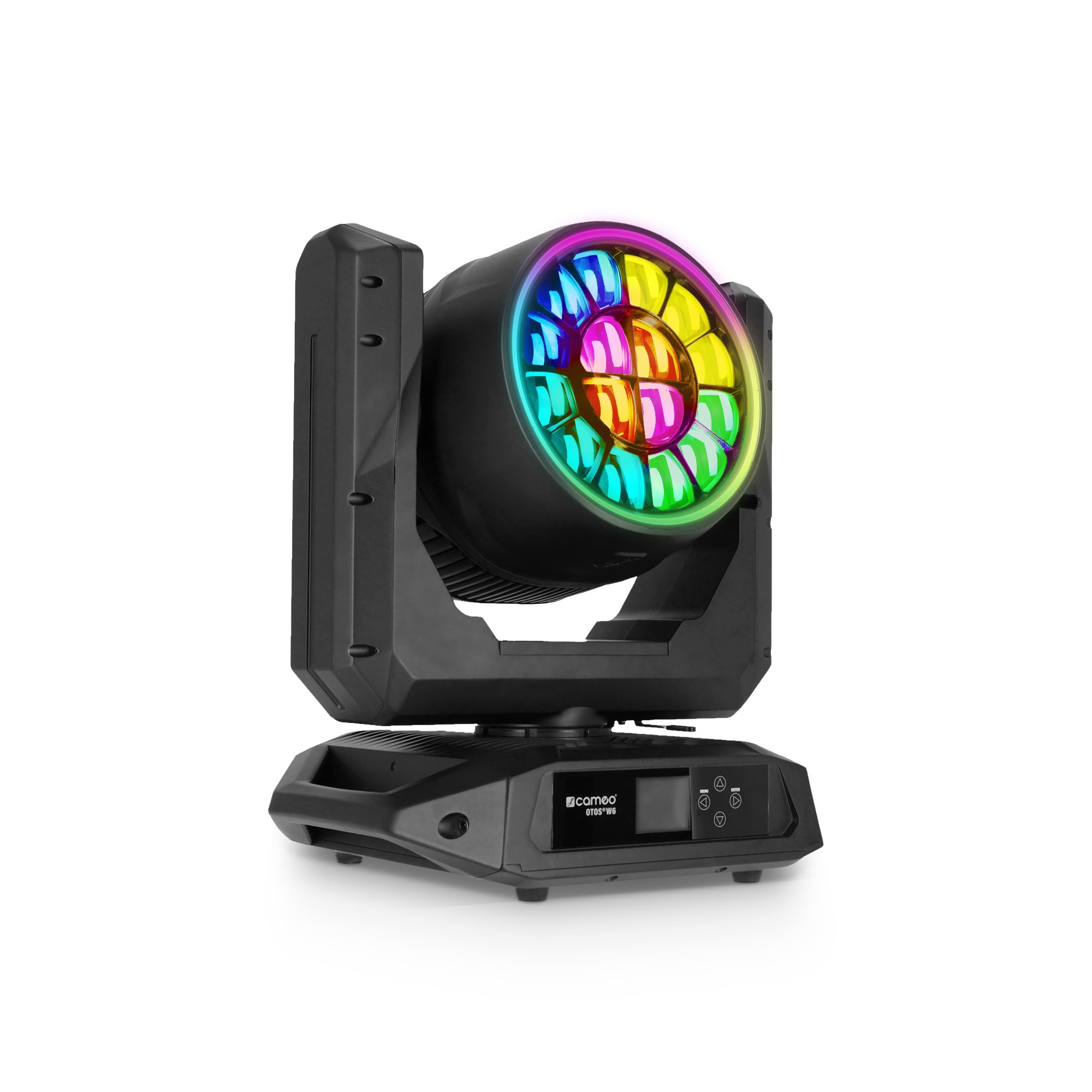 Cameo OTOS® W6 - mozgófejes wash light, 16x50 W RGBL LED, IP65 védettséggel